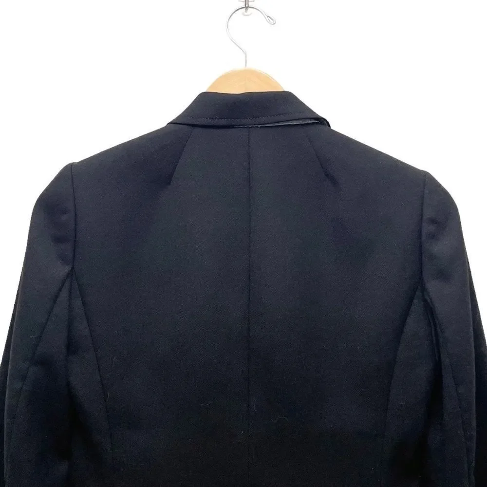 J. Crew Schoolboy Blazer Black Wool Gold Button Jacket Preppy Women’s Size 2